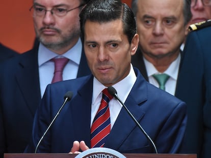 Enrique Peña Nieto en agosto de 2018, en Ciudad de México.