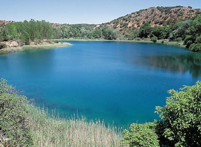 Paisaje de una de las lagunas de Ruidera, en Ciudad Real.