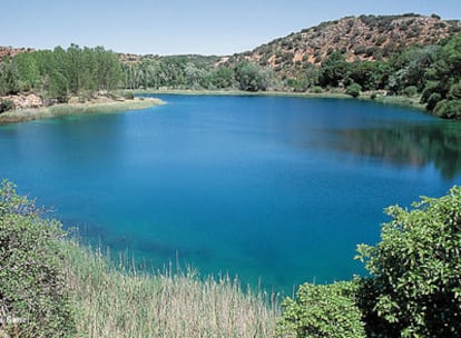 Paisaje de una de las lagunas de Ruidera, en Ciudad Real.