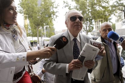 José Zamarriego, outside the Madrid courthouse where he declared as a witness on Tuesday.