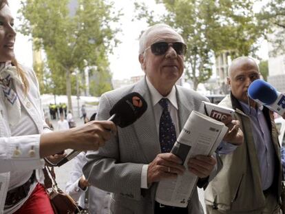 Jos&eacute; Zamarriego, outside the Madrid courthouse where he declared as a witness on Tuesday.  