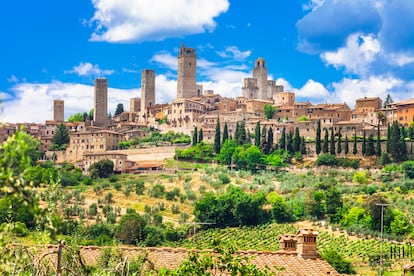 Vista de San Gimignano Toscana