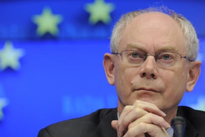 El presidente del Consejo Europeo, Herman van Rompuy, en una cumbre europea el pasado 24 de marzo.