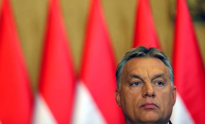 Orb&aacute;n, en una conferencia de prensa en octubre.