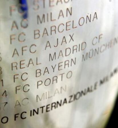 Un detalle de la Copa de Europa.