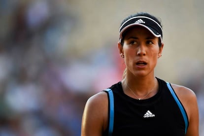 Muguruza, durante el partido contra Stephens en París.