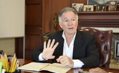 Dionisio Gutiérrez, en un momento de la entrevista.