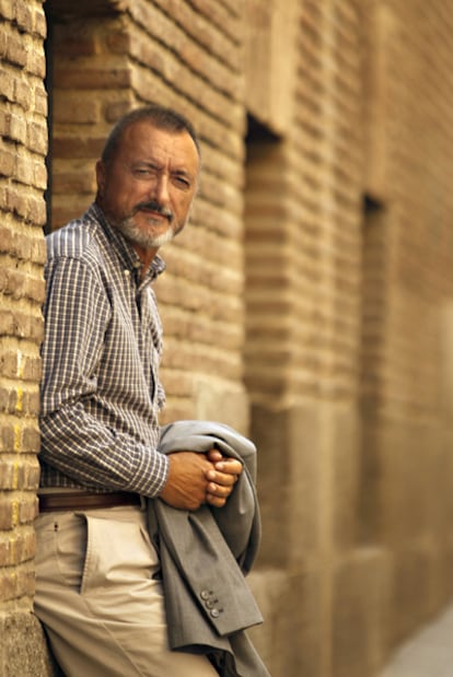 Arturo Pérez-Reverte, photographed in Madrid's Barrio de las Letras.