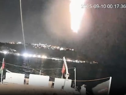 Momento del ataque a la embarcación 'Alma', en Tunez.