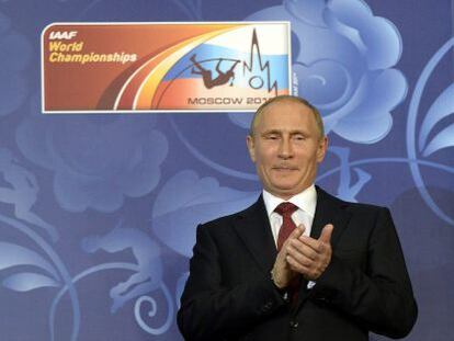 Putin, en la inauguraci&oacute;n de los Mundiales de atletismo Mosc&uacute; 2013.