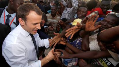 Foto de archivo del presidente francés, Emmanuel Macron, en Ouagadougou (Burkina Faso). 