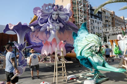 Una de las Hogueras de Alicante de este año.
