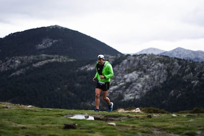 Agustín Lujan, durante la prueba en Peñalara.