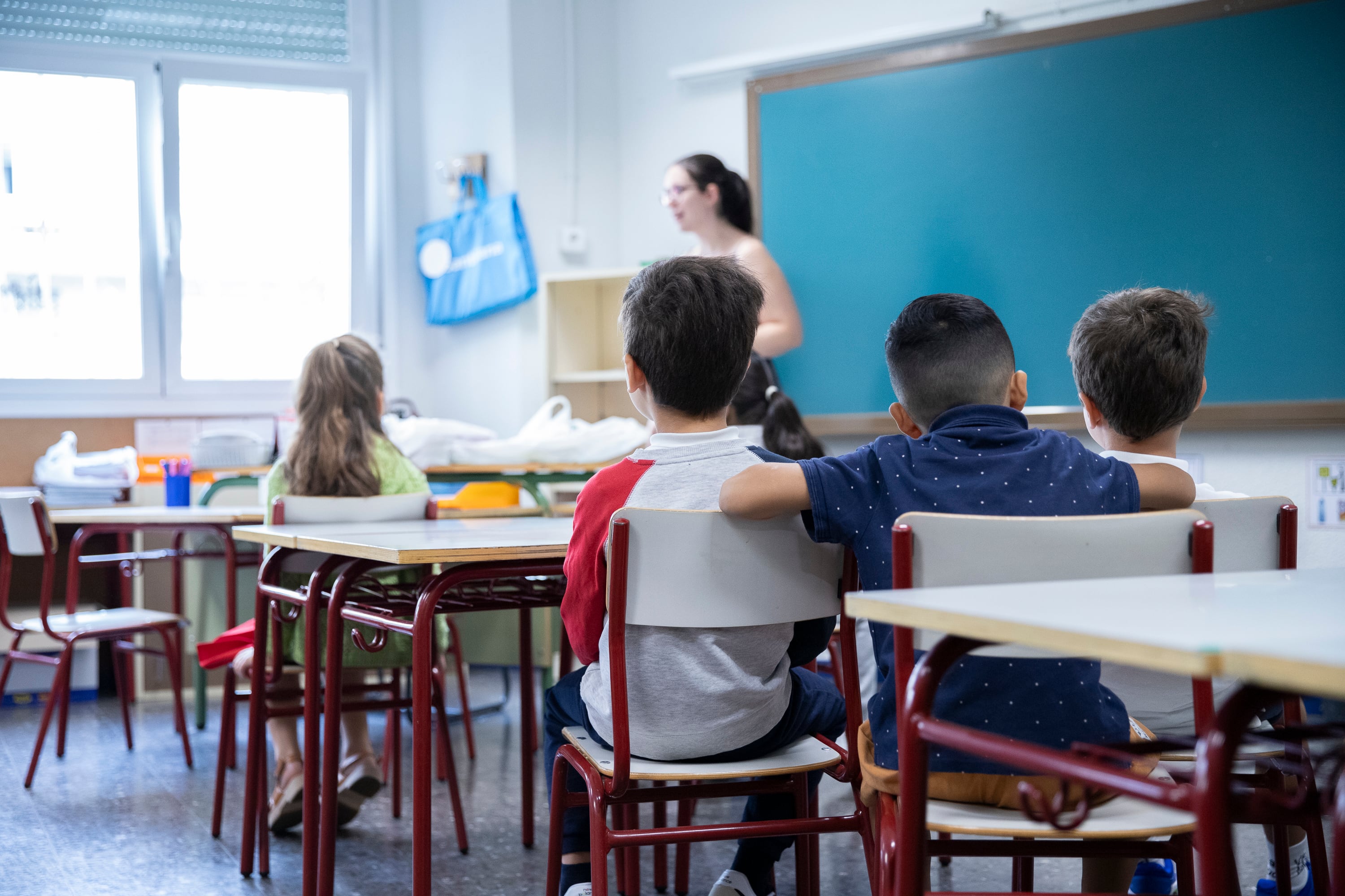Una clase en un colegio público de Madrid.