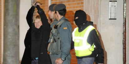 Arantza Zulueta, durante su anterior detención, en abril del pasado año.