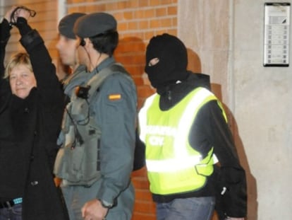 Arantza Zulueta, durante su anterior detención, en abril del pasado año.