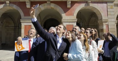 Albert Rivera, Inés Arrimadas i el grup parlamentari de C's.