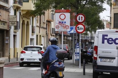 Una de las calles del centro de Terrassa que sufrirá una restricción en 2020.