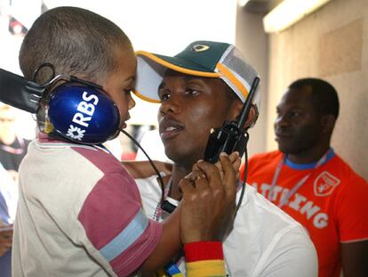 Samuel Eto'o con su hijo