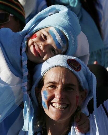 Seguidores de Argentina en el Estadio La Portada de la Serena.