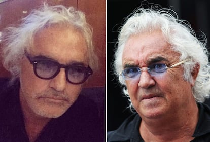 Flavio Briatore, en la foto publicada en su Instagram y, a la derecha, en una imagen de 2014.