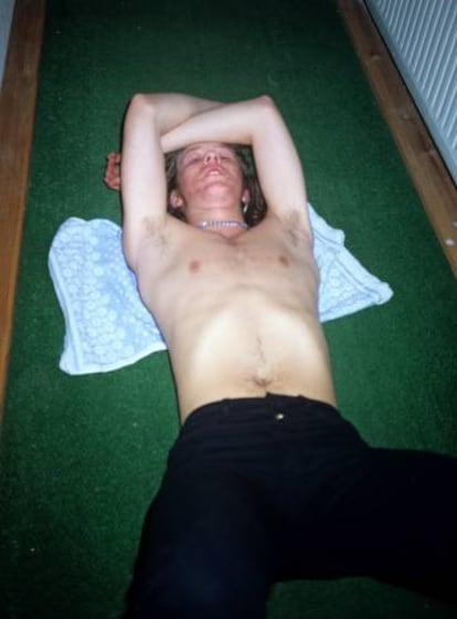 James Hetfield tras un concierto en Múnich en 1984.