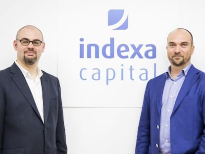 Unai Ansejo Barra, Fran&ccedil;ois Derbaix y Ram&oacute;n Blanco, el equipo fundador de Indexa Capital. 