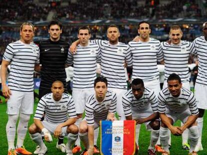 La selección de Francia, en un partido amistoso antes del Mundial.