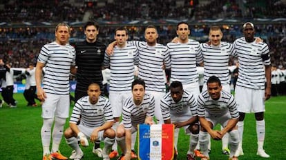 La selección de Francia, en un partido amistoso antes del Mundial.