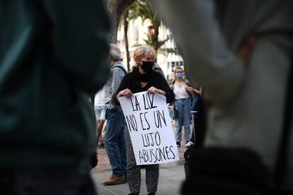 Protesta contra la subida de la luz, el 5 de junio en Valencia.