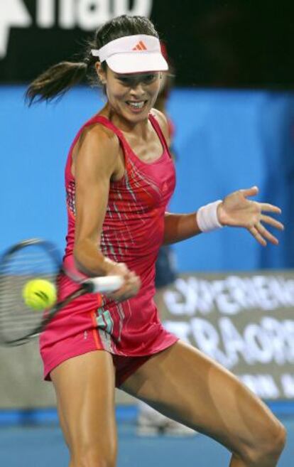 Ana Ivanovic, durante su partido ante la alemana Tatjana Malek