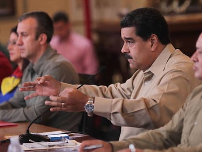 Maduro habla en la televisión, la noche de ayer.