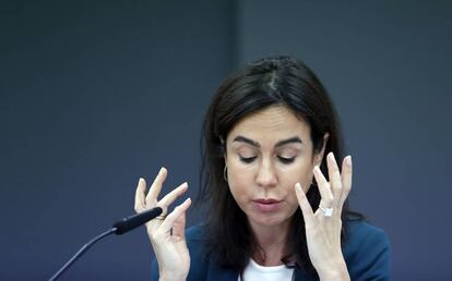 Isabel Pardo de Vera, presidenta de Adif, durante una rueda de prensa el 28 noviembre de 2019.