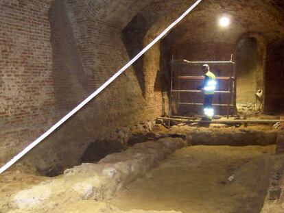 The archeological excavation of the basement of the building located at Number 1 Puerta del Sol