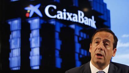 El conseller delegat de CaixaBank, Gonzalo Gortázar, en la presentació.