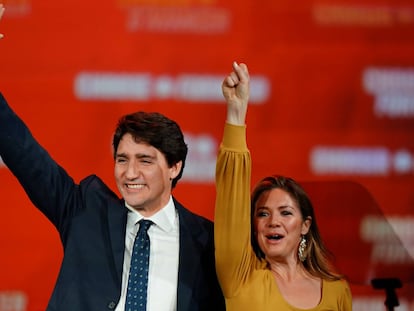 Justin Trudeau y su esposa, Sophie Grégoire.