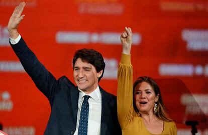 Justin Trudeau y su esposa, Sophie Grégoire.