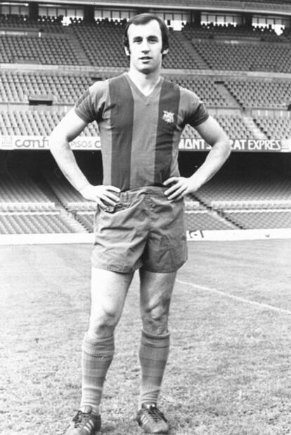 Juan Carlos Pérez, durante su etapa de jugador del Barça.