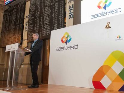 José Luis Martinez Dalmau, presidente de Saeta Yield, el día de la salida a Bolsa de la firma, el 18 de febrero de 2015.