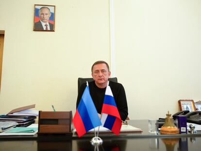 Nikolas Morgunov — head of the Russian-imposed administration in Severodonetsk — during an interview with EL PAÍS, on October 30, 2023.