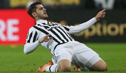 Morata celebra un gol contra la Juventus.