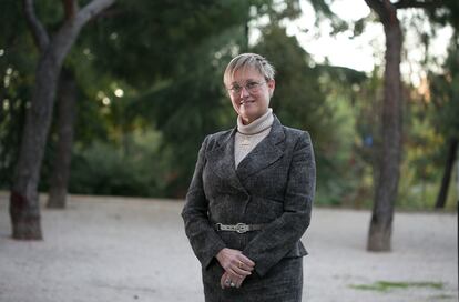 Virgina Guinda, candidata a la presidencia de la patronal CEOE, el jueves en Madrid.