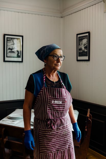 Carmen A Meca, cocinera del restaurante del mismo nombre, en la isla de Arousa.