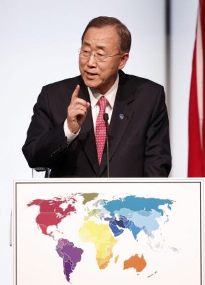 El secretario general de la ONU Ban Ki-Moon.