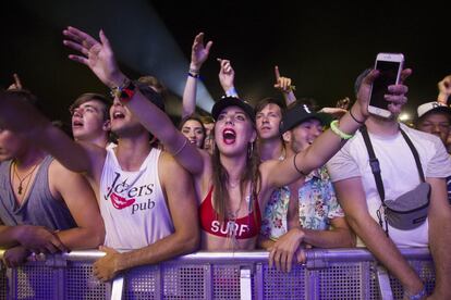 Asistentes al concierto del rapero Kendrick Lamar, el 18 de julio de 2016. 