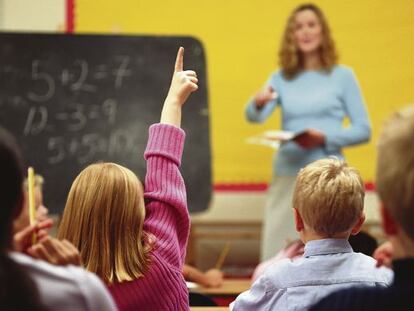 Alumnos en una clase de matemáticas