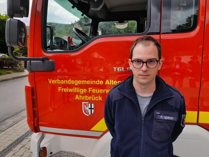 Florian Ulrich, jefe de los bomberos de Ahrbrück.