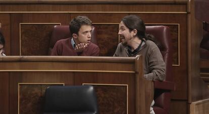 Iñigo Errejón y Pablo Iglesias.