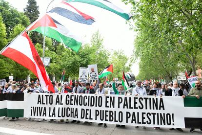 Manifestación el sábado en Madrid para denunciar "el genocidio en Palestina" y el comercio de armas con Israel.