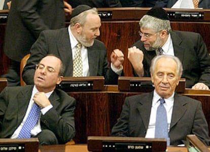 Imagen de la votación del plan económico en la Knesset.